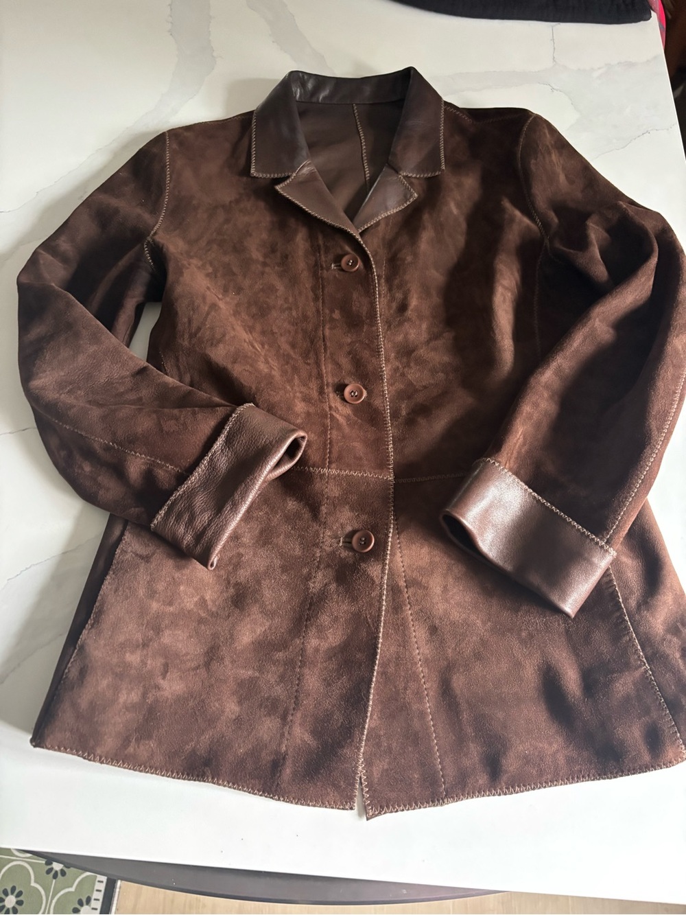 unbranded ("Vera Pelle") vintage artisanal Italian jacket. Reversible